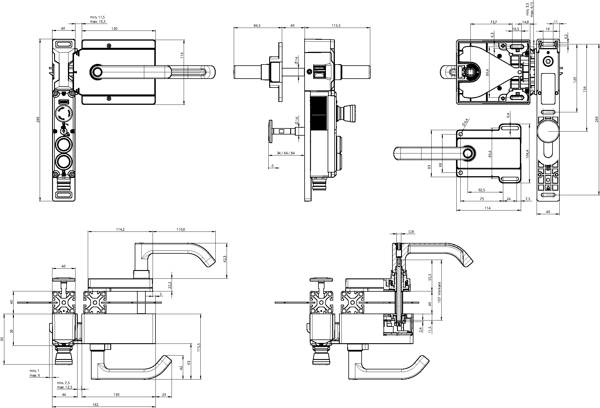 Dimensional drawings